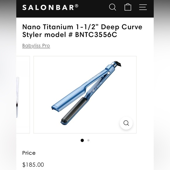 BabylissPRO Nano Titanium Deep Wave Styler Curved Plate Hair Curling Iron - Picture 11 of 11